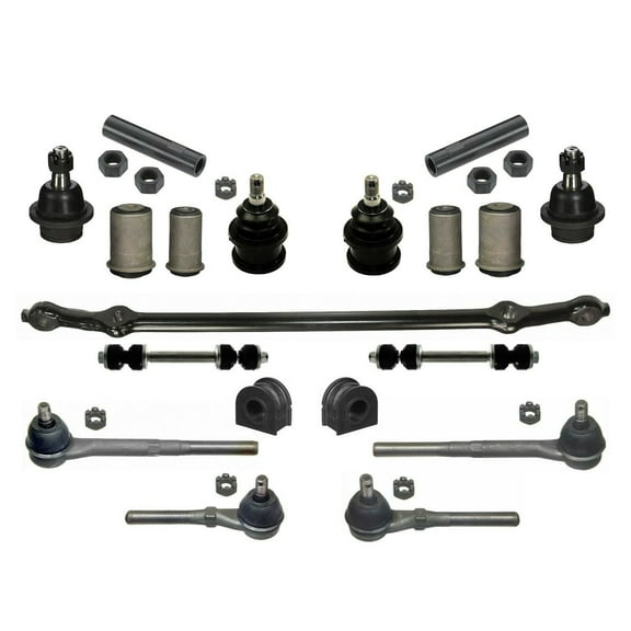 19 Pc Kit Front Suspension Tie Rod Ends Adjusting Sleeves Control Arm Bushings Sway Bar Frame Bushing Ball Joints Center Link Fits select: 1997-2003 FORD F150, 1997-2002 FORD EXPEDITION