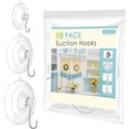 thumbnail image 1 of RELBRO Suction Cup Hooks, Window Suction Cups with Metal Hooks, Removable and Reusable, Combo Set, 4 Large, 4 Medium, 2 Small, Clear, 10 Pcs, 1 of 8