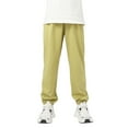 thumbnail image 2 of ZHOGXU Big Girls Boys Sports Pants Elastic Waist Solid Color Ankle Tied Comfortable Breathable Soft Trousers For Everyday Wear Green 9-10 Years, 2 of 4