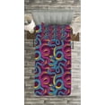 thumbnail image 3 of Ambesonne Animal Quilted Bedspread Set 2 Pcs, Hand Drawn Art Snakes, Twin Size, Plum Blue Yellow, 3 of 3