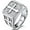 Silver, variant on Stainless Steel Signet Style Christian Cross Religious Cocktail Party Biker Statement Wedding Ring