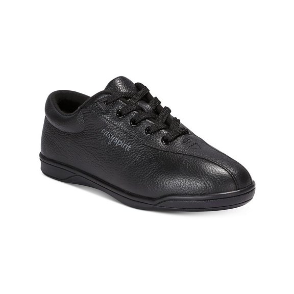 EASY SPIRIT Womens Black Shock Absorbent Arch Support Cushioned Ap Round Toe Wedge Lace-Up Leather Athletic Walking Shoes 9 N