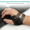 thumbnail image 5 of FORTEMOTUS CMC Thumb Brace - Comfortable Nylon Thumb Splint for Mild CMC Joint Pain Relief, Osteoarthritis, Tendonitis Support Brace for Women and Men, Black, Left, Medium, 5 of 9
