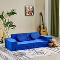 thumbnail image 3 of Ktaxon Corduroy Kids Toddler Couch 14PCS Modular Sofa Set, Convertible Play Couch for Living Room, Playroom, or Bedroom Blue, 3 of 6