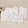 thumbnail image 1 of Bolsa de papel kraft gruesa para regalo, bolsa de embalaje para ropa, bolsa de compras para mujer, bolsa de papel kraft con tarjeta blanca, 1 of 5