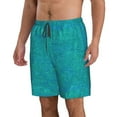 thumbnail image 2 of Logiee Blue Green Glitter Print Mens Swim Trunks Quick Dry Board Shorts,Breathable Hawaii Beach Shorts Swimwear Bathing Suits-3X-Large, 2 of 6