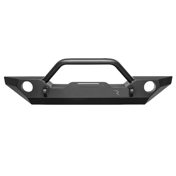 Rampage by RealTruck Front Rock Rage Bumper for Jeep Wrangler JK | Winch Plate, Steel, Black | 99306 | Compatible with 2007 - 2018 Jeep Wrangler JK