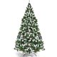 thumbnail image 4 of Árbol de Navidad nevado preiluminado Costway 180 cm 818 puntas con Piñas y frutos rojos, 4 of 4