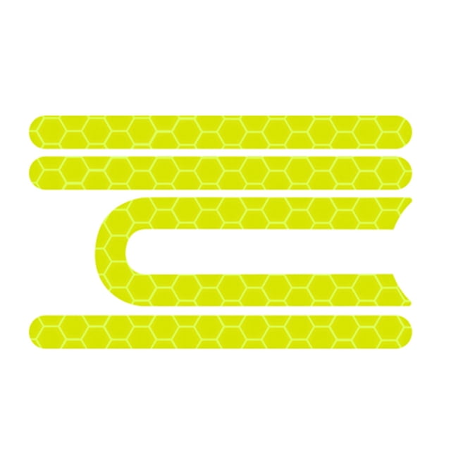 Advancent Paquete de 44 tiras reflectantes en forma de U, calcomanía autoadhesiva para bicicleta, instalación práctica, pegatinas de seguridad para la Patinetes eléctricos Amarillo Advancent OD000564-03