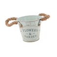 thumbnail image 2 of Maceta con forma de cubo para flores, versátil, para decoración del hogar, jarrón de metal, cubo de metal para sala de estar, porches delanteros y Verde claro, 2 of 8