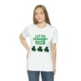 thumbnail image 6 of Let The Shenanigans Begin Leopard Shamrock Unisex Jersey Short Sleeve Tee, 6 of 10