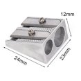 thumbnail image 2 of Versatile Pencil Sharpener Handheld Manual Pencil Sharpener with Dual Hole Sturdy Construction Compact Size Portable Metal Pen Sharpener, 2 of 8