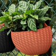 thumbnail image 3 of Wine Red Wall Flower Pots Wall-Mounted Flower Pots Semi-Circular Fence Flower Pots with Drainage Ho, 3 of 3