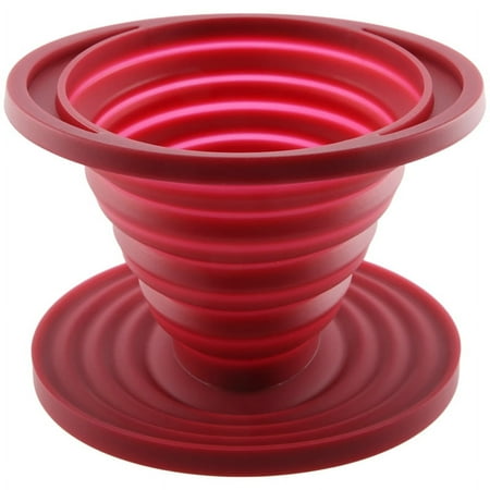 

Collapsible Camp Pour over Coffee Dripper for Camp Reusable Silicone Coffee Filter Holder for Home Kitchen