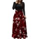 thumbnail image 1 of Vestidos de Navidad Para Mujer Estampado de Árbol de Navidad Manga Larga Cuello Redondo Vestido Largo Playa Casual Maxi Sundress Odeerbi  ODB203009, 1 of 6