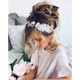 thumbnail image 4 of Tocado para niña con flores de tul, color marfil, SWEETV, para boda, 4 of 6