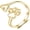 gold, variant on Dog Cat Paw Print Love Heart Ring Adjustable Open Rings for Women as Gifts