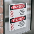 thumbnail image 4 of (2 Pack) Oxygen No Smoking No Open Flames Bilingual OSHA Danger Sign, 4 of 7