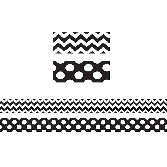 Pomme (3 PK) Noir et Blanc ZIG ZAG DOUBLE