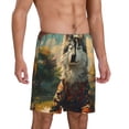 thumbnail image 2 of Sikiie Forest Maple Leaf Husky Mens Pajama Shorts, Lightweight Lounge Pant with Pockets Soft Sleep Pj Shorts for Men, 2 of 6