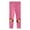 Hot Pink, variant on Eltusu Girls Cotton Leggings, Stretch Solid Color Elastic Waist Lightweight Tight Pants Pink Size 2-8 T