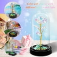 thumbnail image 4 of Galaxy Flower Rose Gift, Colorful Forever Rose in Glass Dome, Rose Light Up Flower, Personalized Gifts for Mom, Sisters, Friend, Women, Valentine's Day, Birthday, Wedding, 4 of 7