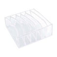 thumbnail image 2 of Foldable Mesh Underwear Storage Box 3 Compartment Nylon Bra Panty Sock Organizer Closet Divider Breathable Sturdy White Gray for Wardrobe Home Bedroom, 2 of 3