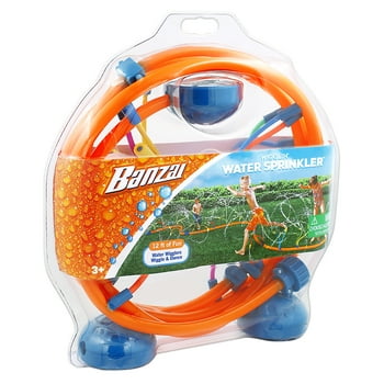 Banzai Wigglin Water Sprinkler 12' Outdoor Lawn Summer Family Fun Sprinkler, Ages 3+