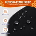 thumbnail image 4 of ROFIEJOX Outdoor Chair Cushions Set of 2, 19 x 19 x 3 Inch Water-Repellent Patio Seat Cushions with High-Resilience Foam, White Piping and Ties, Black, 4 of 8