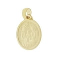 thumbnail image 4 of 14k Yellow Gold, Baptism Christening Engraved Religious Pendant Medal Round 16mm NO Necklace, 4 of 7