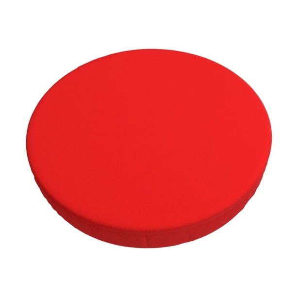 Disketp Red Funda Redonda para Taburete, Funda de Cojín para Silla de Bar Suave y Elástica-13 inch