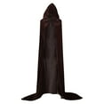 thumbnail image 4 of DuoJiaJ Adults Hooded Velvet Cape, Witch Cloak Party Dress Up Brown, 4 of 5