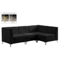 thumbnail image 2 of Meridian Furniture Alina Black Velvet Modular Sectional, 2 of 19