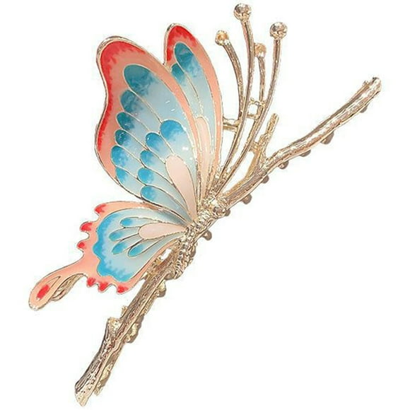 Shisuyan Hair Clip Butterfly Hair Claw Clip Multi Colored Elegant Women Hair Accessory 1Pcs