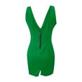 thumbnail image 5 of Bigersell Tank Dresses for Women Fashion Slim Summer Solid Color V-Neck Zipper Sleeveless Party Dress Women Ball Gown Dress Style 10037, Female Short Dresses Green M, 5 of 5