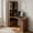 Walnut, variant on L-Shaped Corner Computer Desk with Cabinets and 1 Drawer, Office Desk with Bookshelf and Hutch, Writing Table Large Workstation with Open Shelves