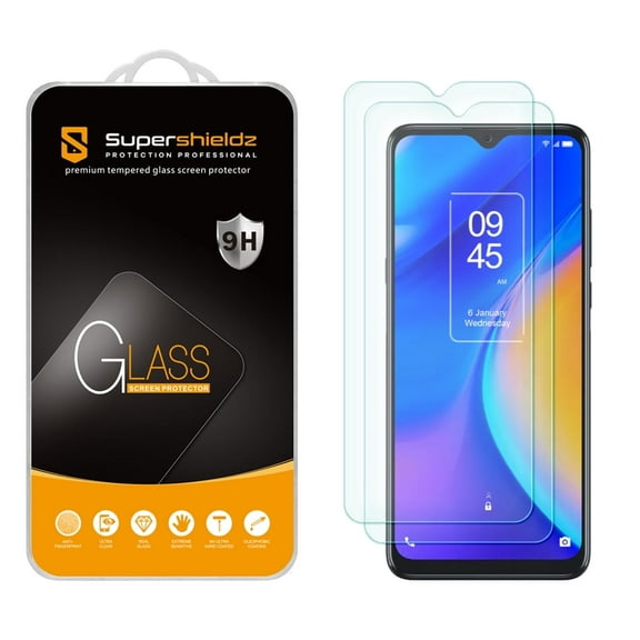 [2-Pack] Supershieldz for TCL 20 SE Tempered Glass Screen Protector, Anti Scratch, Bubble Free