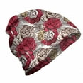 thumbnail image 1 of Floral Unisex Beanie, Close up High Detailed Roses, Hiking Outdoors, Pink Multicolor, by Ambesonne, 1 of 1