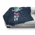thumbnail image 2 of Earth Day Soft Flannel Fleece Throw Blanket, Smiling Globe Environmental Message April 22 Starry Night Sky, Cozy Plush for Indoor and Outdoor Use, 60" x 80", Night Blue and Multicolor, by Ambesonne, 2 of 5