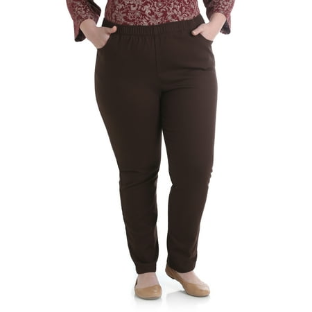 Womens Stretch Twill Pants - Women's Plus Stretch Twill Pull On Pant