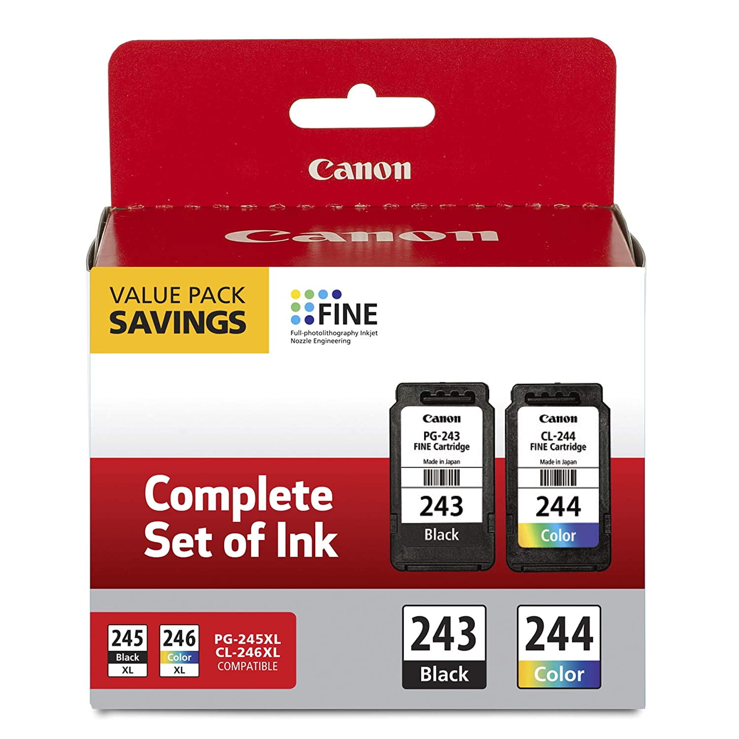 Canon PG-243/ CL-244 Ink Multi pack, Compatible to TR4520, MX492, MG2520,  MG2922, TS302 and TS202 Printers