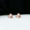thumbnail image 3 of Rosec Jewels Heart Shape Morganite Solitaire Stud Earrings for Women - 7 mm - AAA Grade, 925 Sterling Silver, 3 of 9