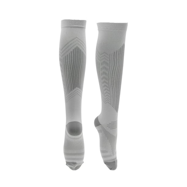 Calcetines de ciclismo Unique Bargains, secado rápido, absorben sudor, anti-fricción, al aire libre, gris, tamaño M, 1 par, rayas irregulares.