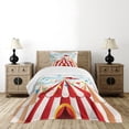 thumbnail image 4 of Ambesonne Circus Quilted Bedspread Set 2 Pcs, Circus Cloudy Sun Sky, Twin Size, Blue White Red, 4 of 5