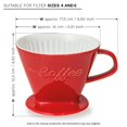 thumbnail image 3 of Cafetera de goteo Creano XXL de porcelana roja, 800 g, 3 of 8