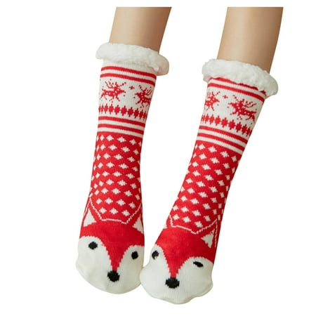 

Medcursor Socks for Men Design Women s Winter Super Soft Warm Fuzzy Fleece-Lined Grippers Slipper Socks