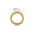 thumbnail image 2 of Uxcell O Ring Buckle 20mm/0.79", Brass Seamless Welded Circle Loop 4mm Thickness for Luggage Webbing Craft DIY, 2 of 5