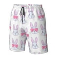 thumbnail image 5 of Kdxio Heart Rabbit Pattern Mens Casual Shorts - Drawstring Summer Beach Sports Shorts for Men, 5 of 9
