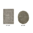 thumbnail image 2 of Better Trends 2 Piece Bathroom Rugs Toilet Lid Cover Set 100% Cotton Water Absorbent Reversible Mat Machine Washable Bath Rug for Bathroom Floor Decor Toilet Seat Covers 18"x20"|17"x24" Beige Lux, 2 of 4