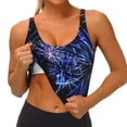 thumbnail image 4 of Lsque Glasses And Fireworks Printed Women'S Sports Bra, Compression, Moisture Wicking, High-Impact Sports Bra For Women,Supportive sports bra-Small, 4 of 9